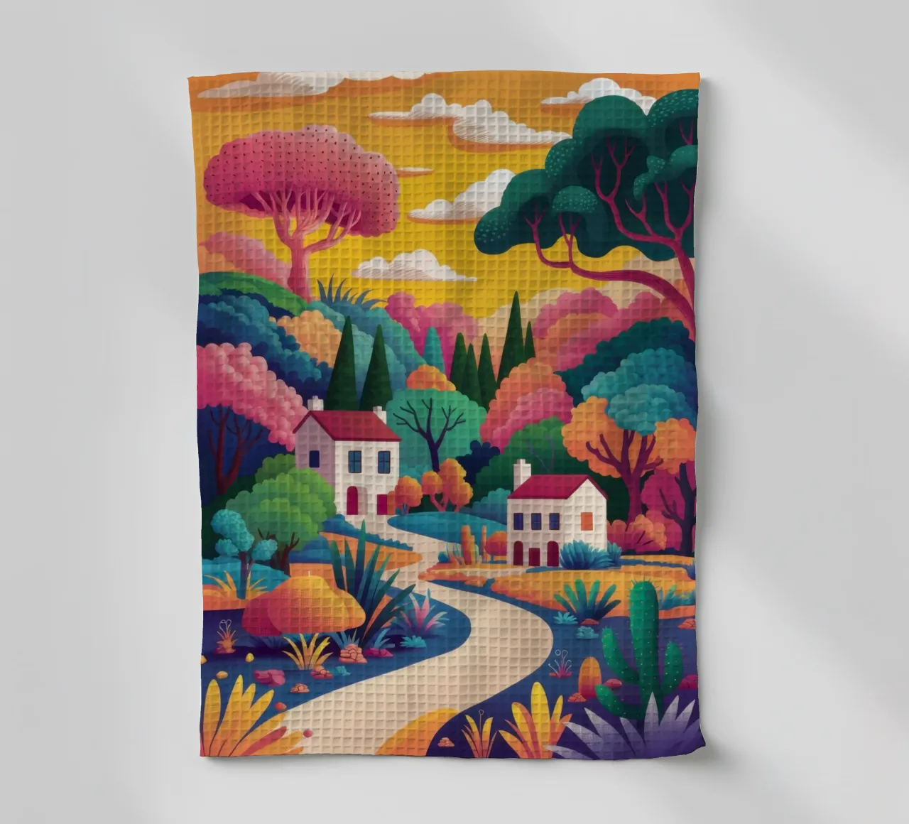 Idyllic Village Path torchon de Lunar Valentina