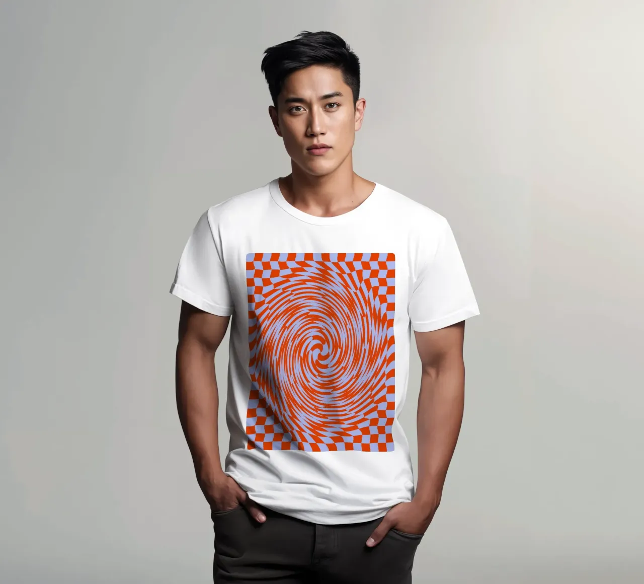 Real (Wavy Checkerboard) t-shirt da Galaxy Eyes