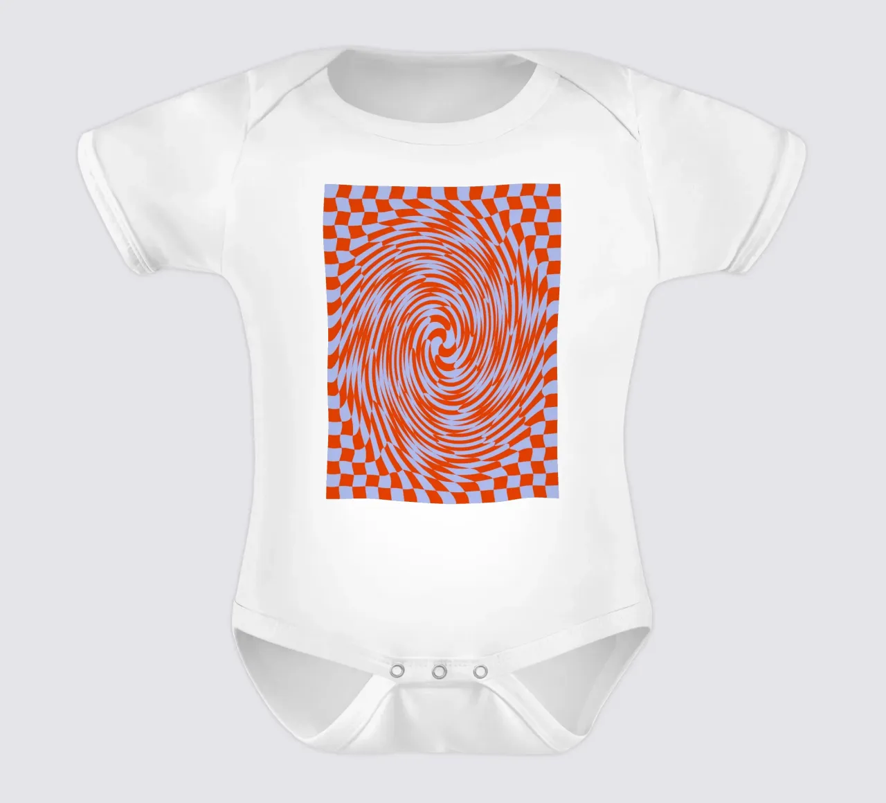 Real (Wavy Checkerboard) body neonato maniche corte da Galaxy Eyes