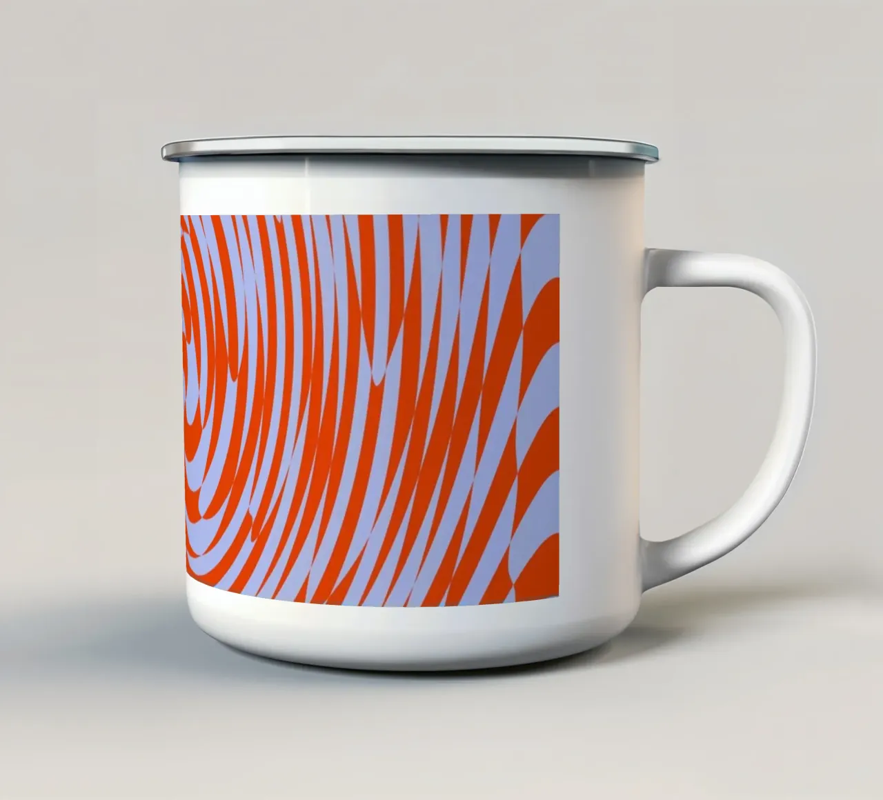 Real (Wavy Checkerboard) tazza in smalto da Galaxy Eyes