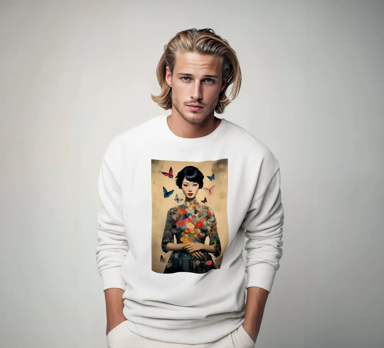 Farfalla asiatica felpa da Tameo