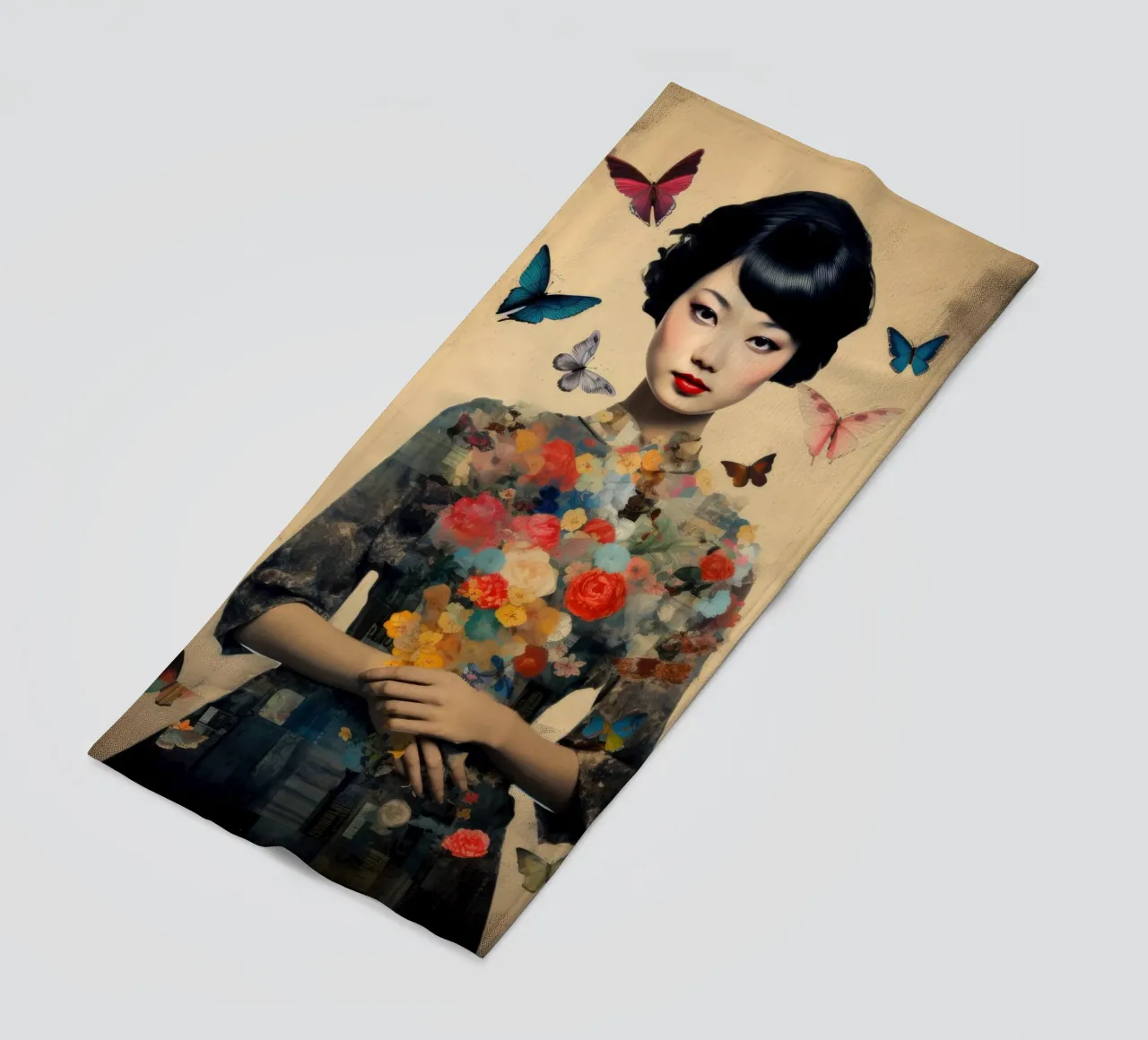 Farfalla asiatica telo mare da Tameo