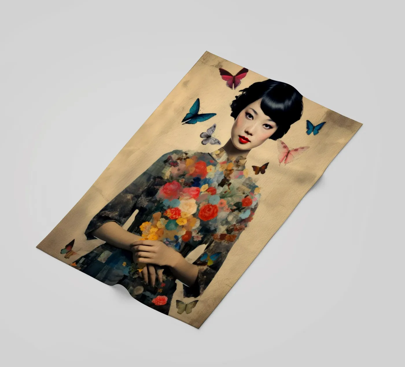 Asian Butterfly Strandtuch von Tameo