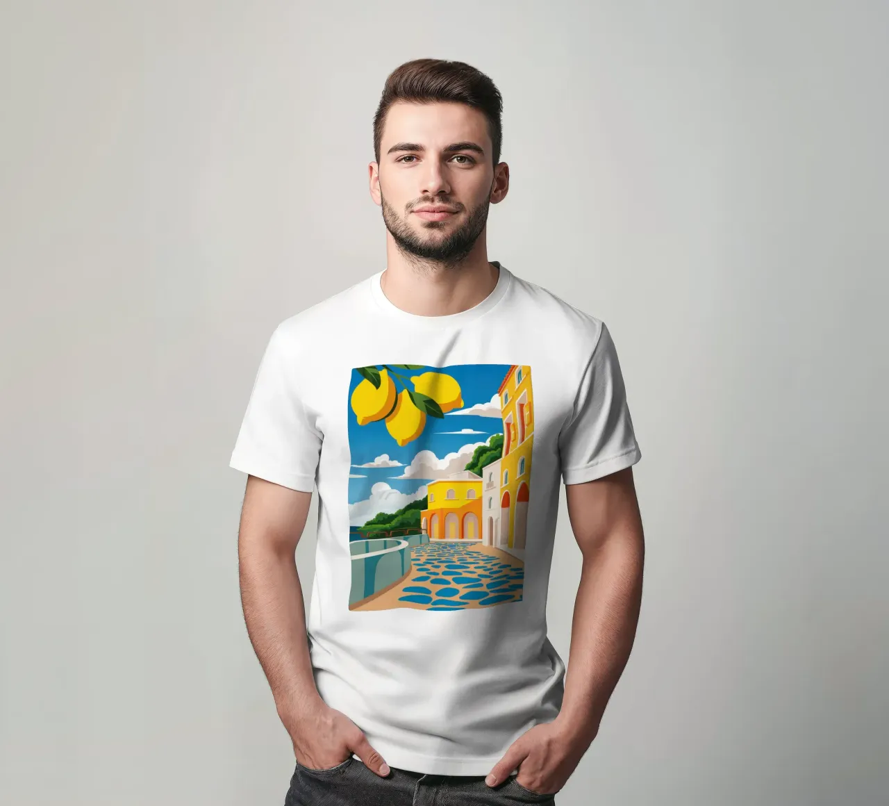 Terrazza al limone vista mare t-shirt da Frosh Pallete