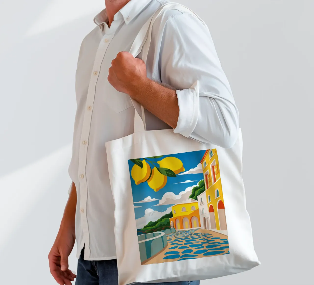 Terrazza al limone vista mare borsa in juta da Frosh Pallete