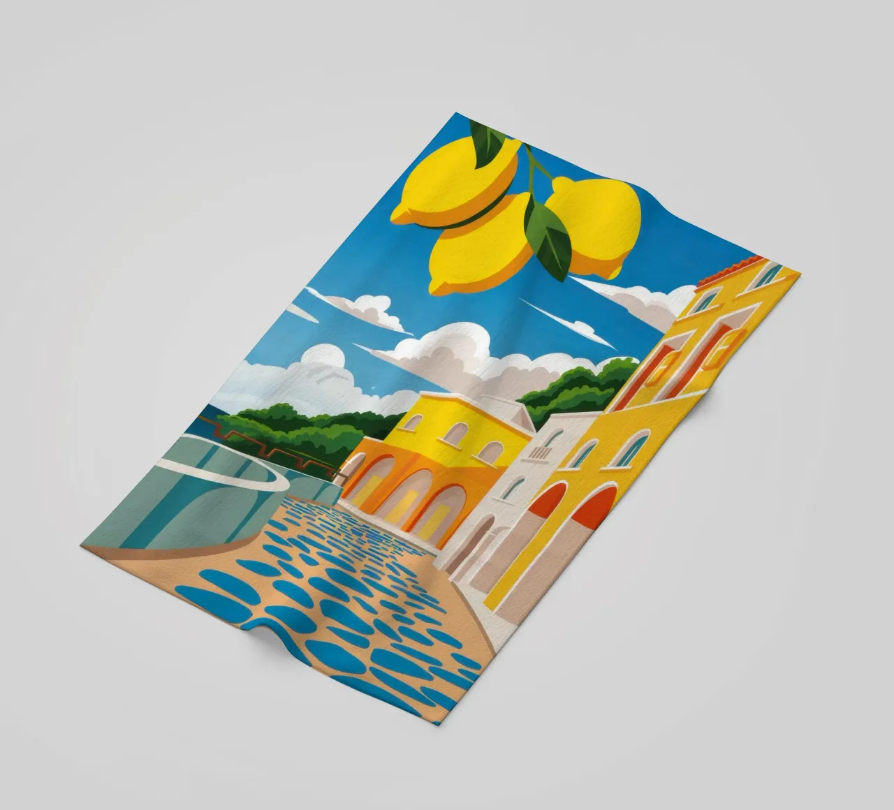Terrazza al limone vista mare telo mare da Frosh Pallete