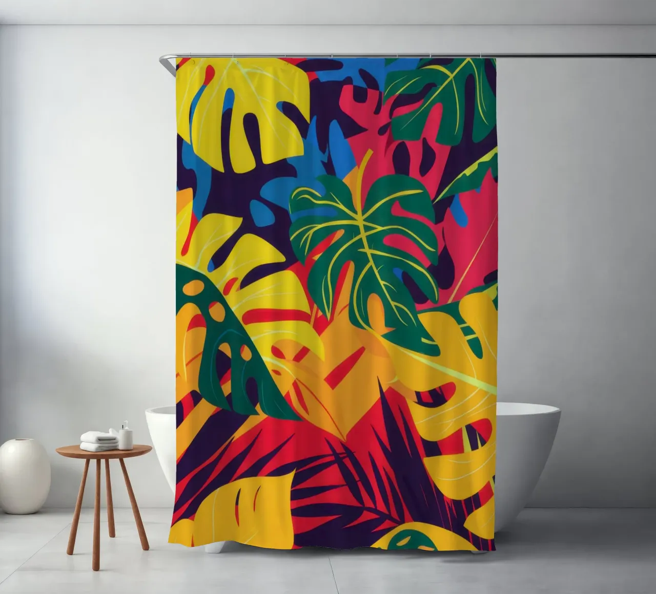 Vivida rivolta tropicale tenda da doccia da Obs Canvas