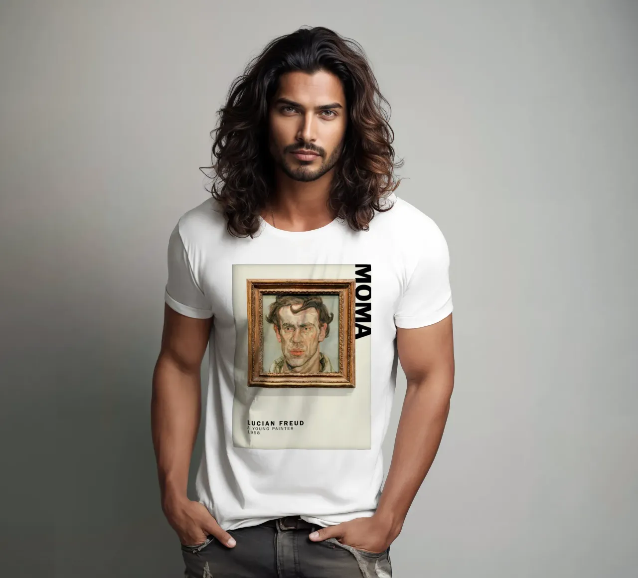 Un giovane pittore - Lucian Freud t-shirt da julyebayprint