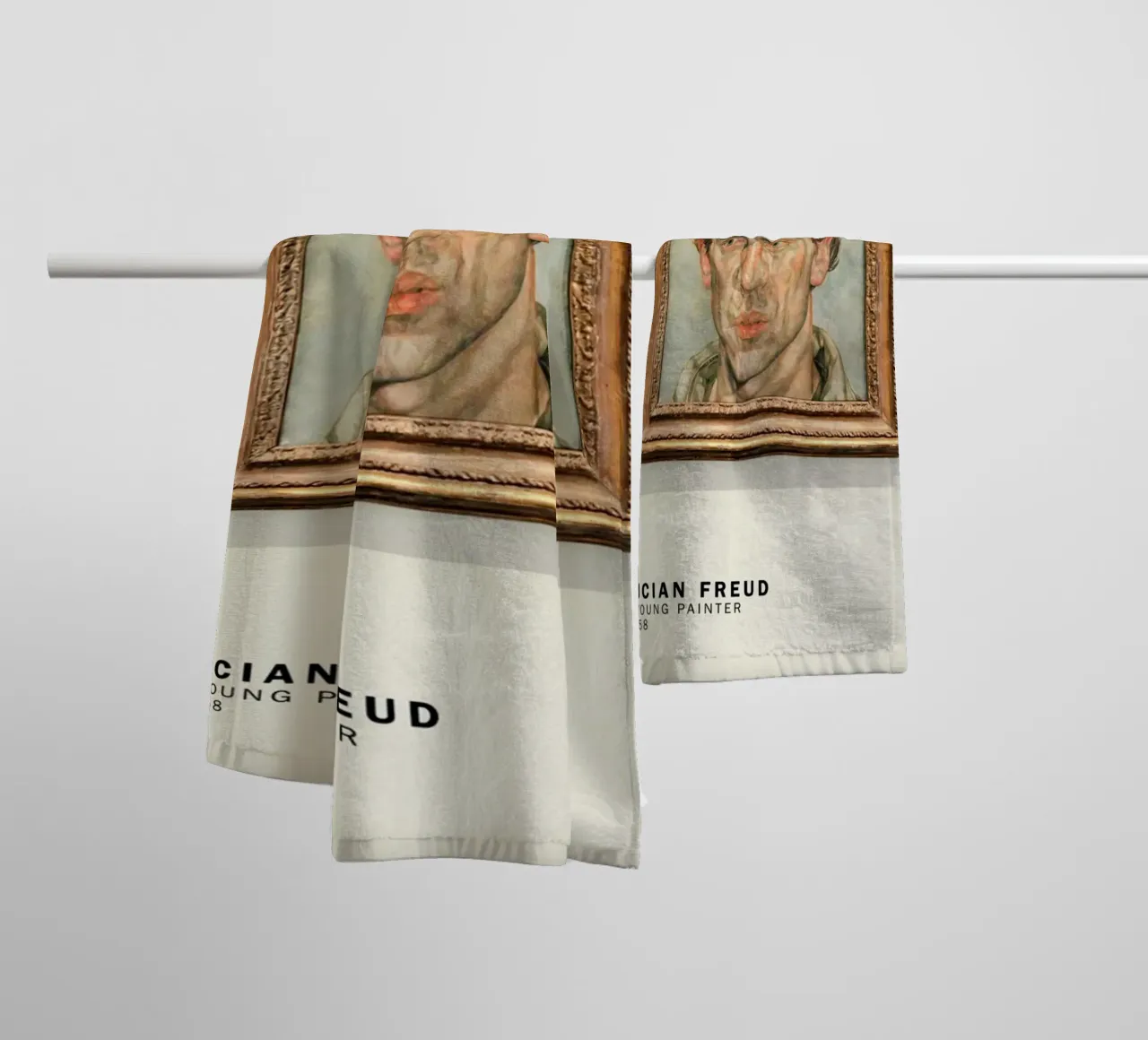 Un giovane pittore - Lucian Freud asciugamano da bagno da julyebayprint