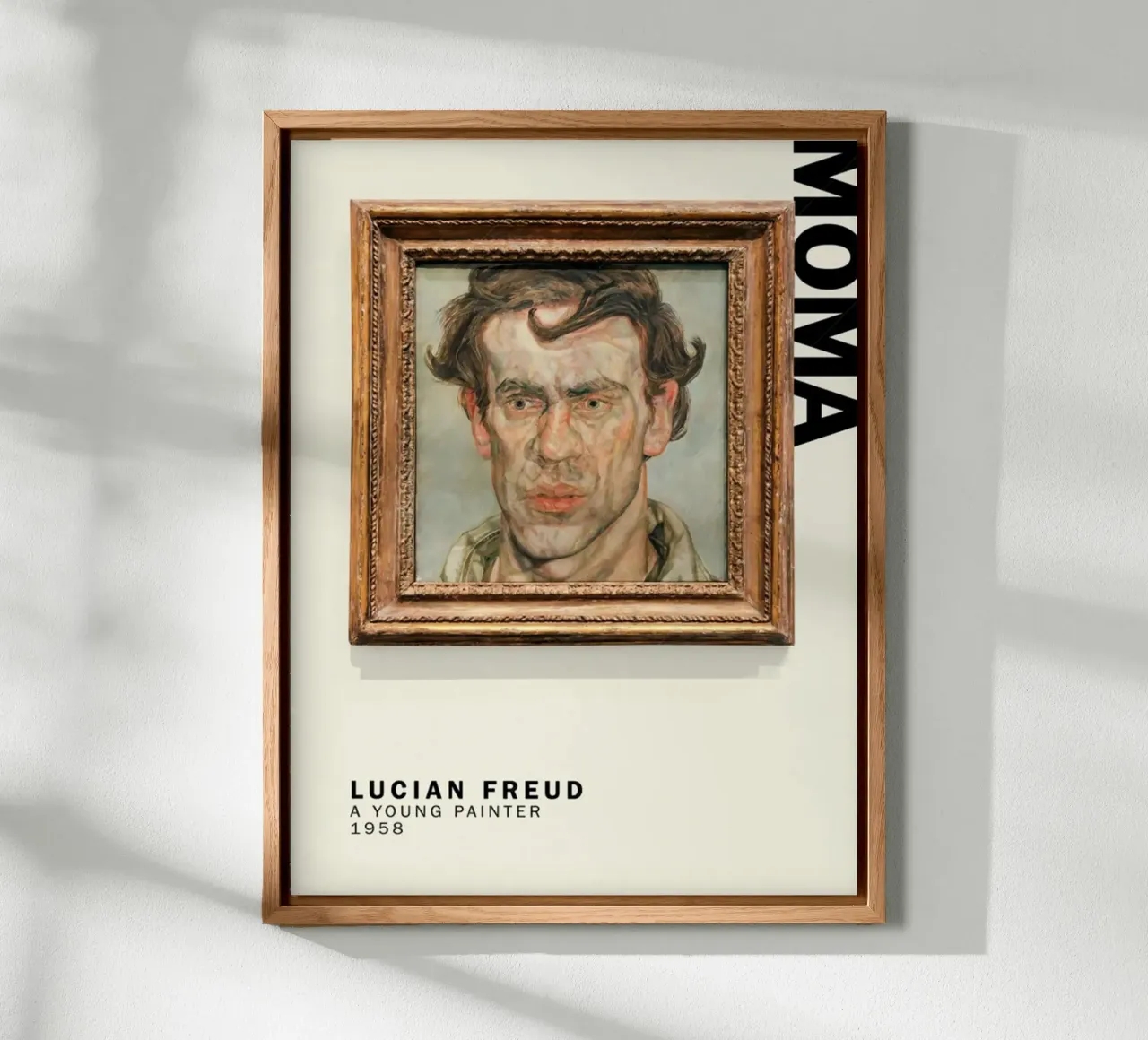 Un giovane pittore - Lucian Freud alluminio dibond da julyebayprint