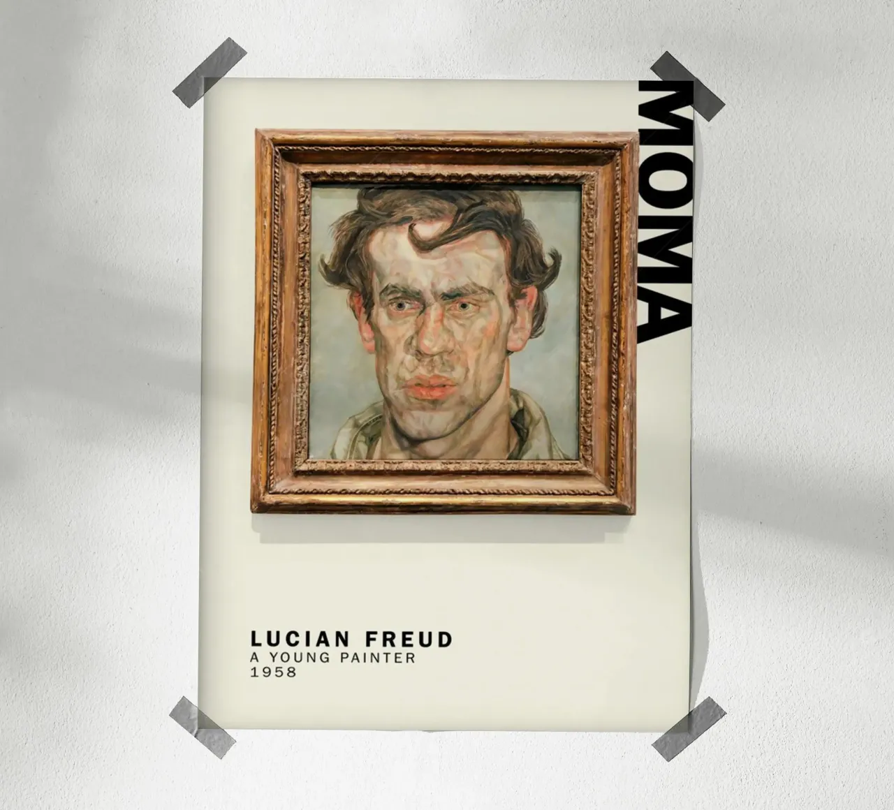 Un giovane pittore - Lucian Freud carta hahnemühle da julyebayprint