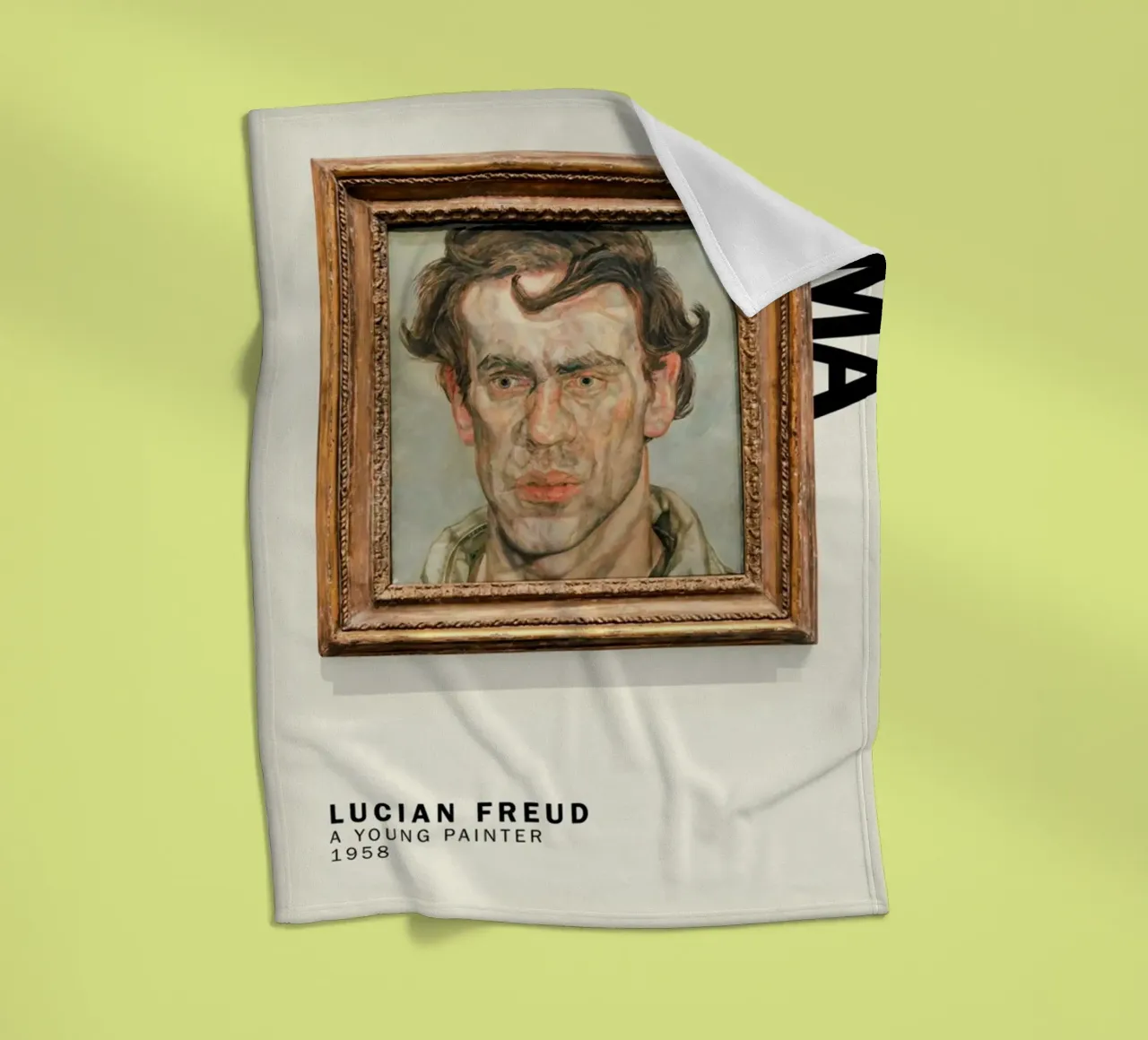 Un giovane pittore - Lucian Freud coperta in pile da julyebayprint