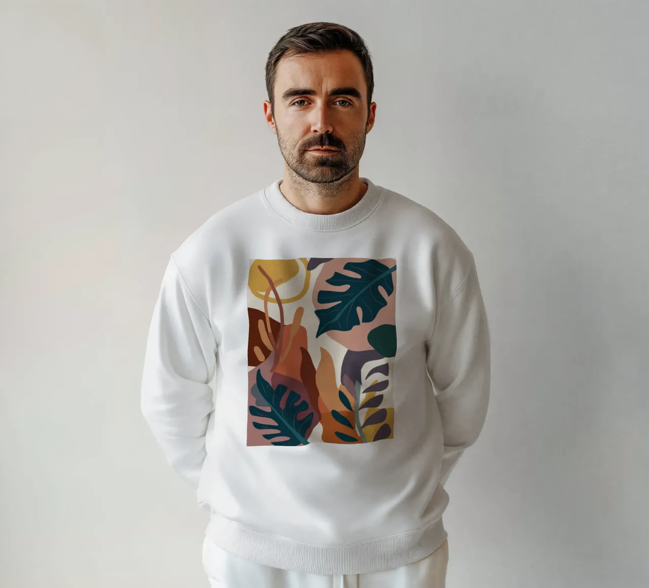 Astratto botanico terrestre felpa da Thistle Bloom