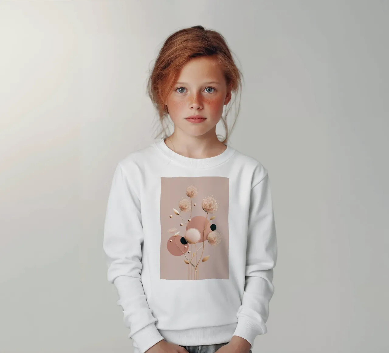 Bubblegum Astratto Minimalista Estetico Floreale 3 felpa bambino da Tameo