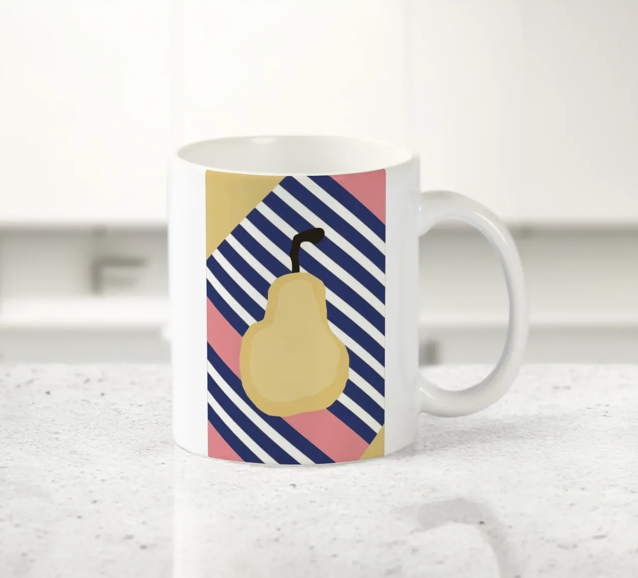 Semplicità della pera a righe tazza in ceramica da Line Fable