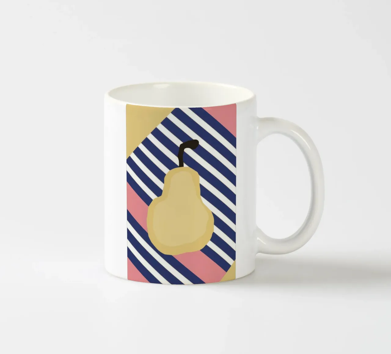 Semplicità della pera a righe tazza in ceramica da Line Fable