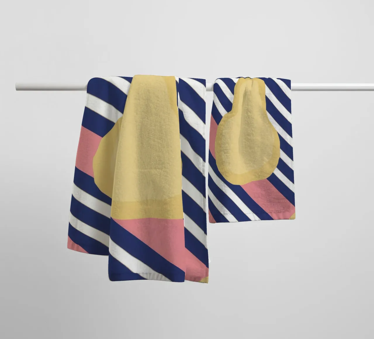 Semplicità della pera a righe asciugamano da bagno da Line Fable