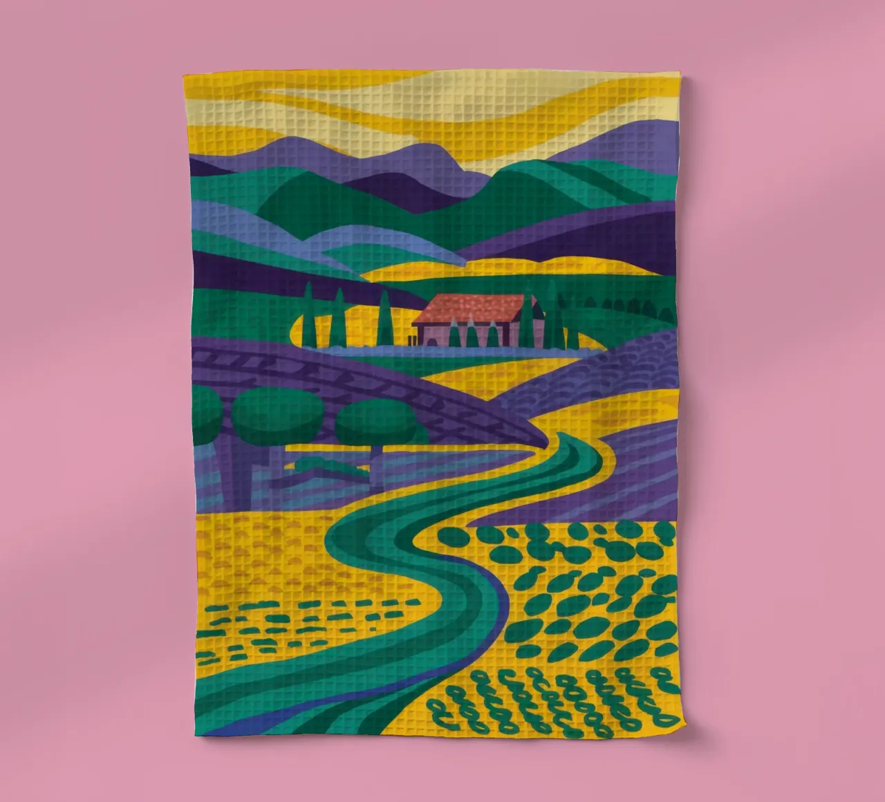 Strada di campagna tortuosa canovaccio da cucina da Lunar Valentina