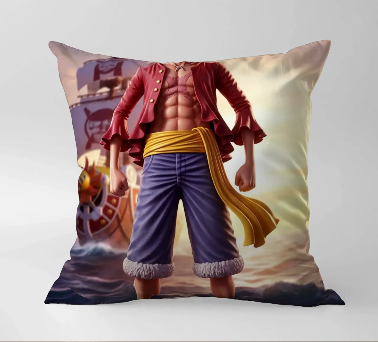 Monkey D Luffy - One Piece art decorative cushion by Lembayung art