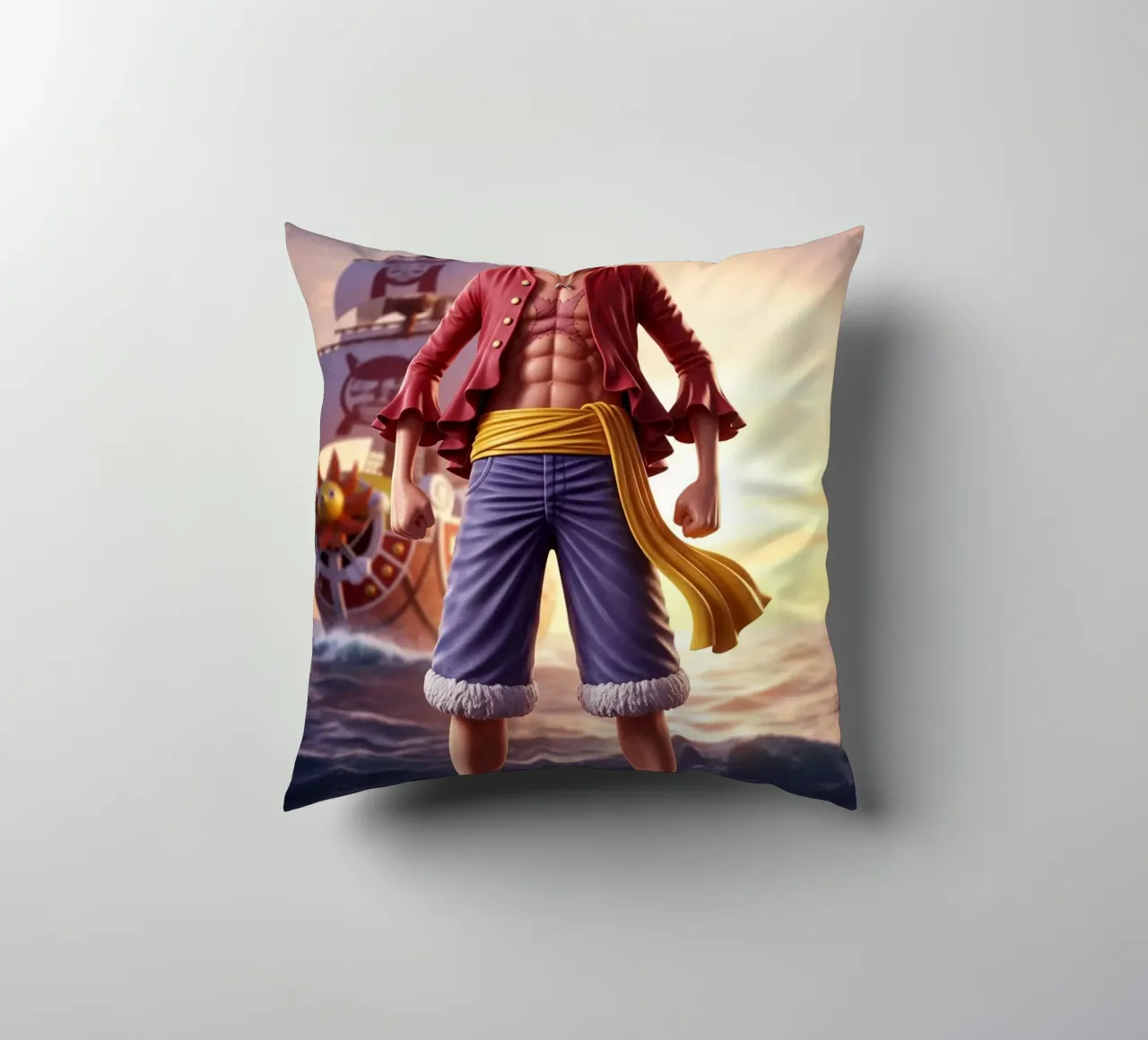 Monkey D Luffy - One Piece art decorative cushion by Lembayung art
