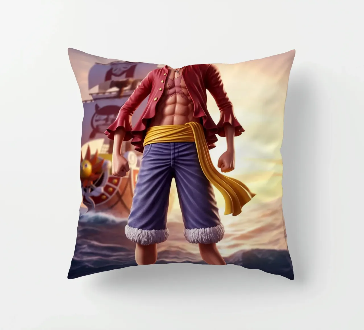 Monkey D Luffy - One Piece art decorative cushion by Lembayung art
