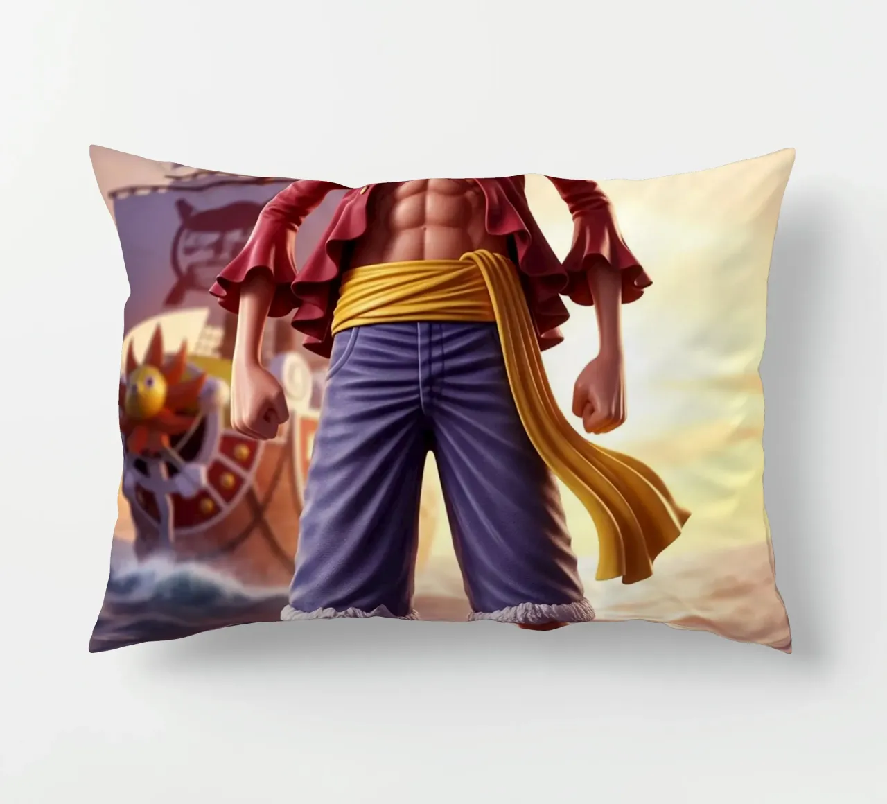 Monkey D Luffy - One Piece art decorative cushion by Lembayung art