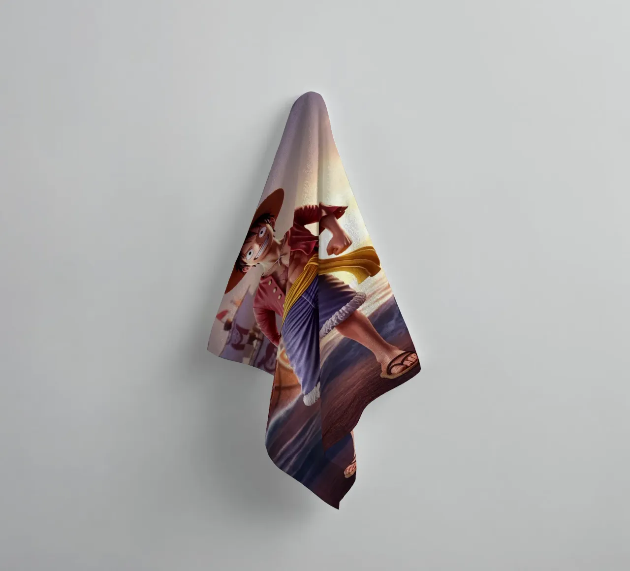 Monkey D Luffy - One Piece art towel by Lembayung art