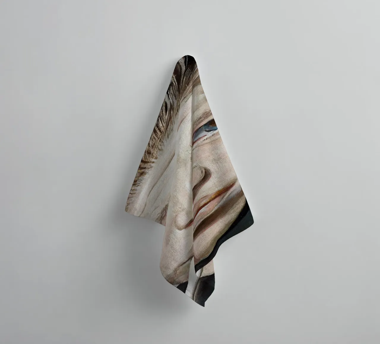 Boy Smoking - Lucia Freud towel by julyebayprint