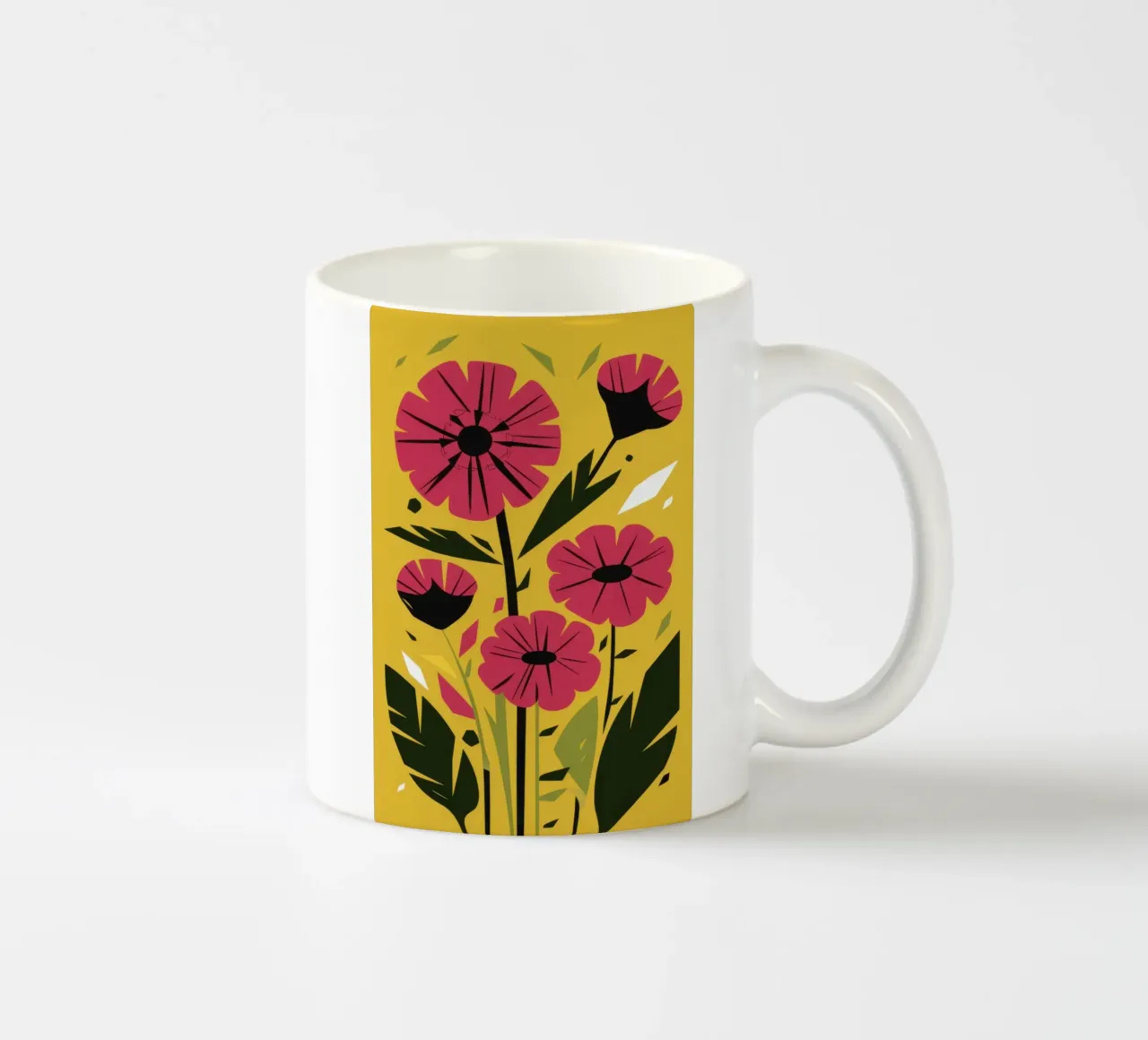 Fiori rosa oro tazza in ceramica da Obs Canvas