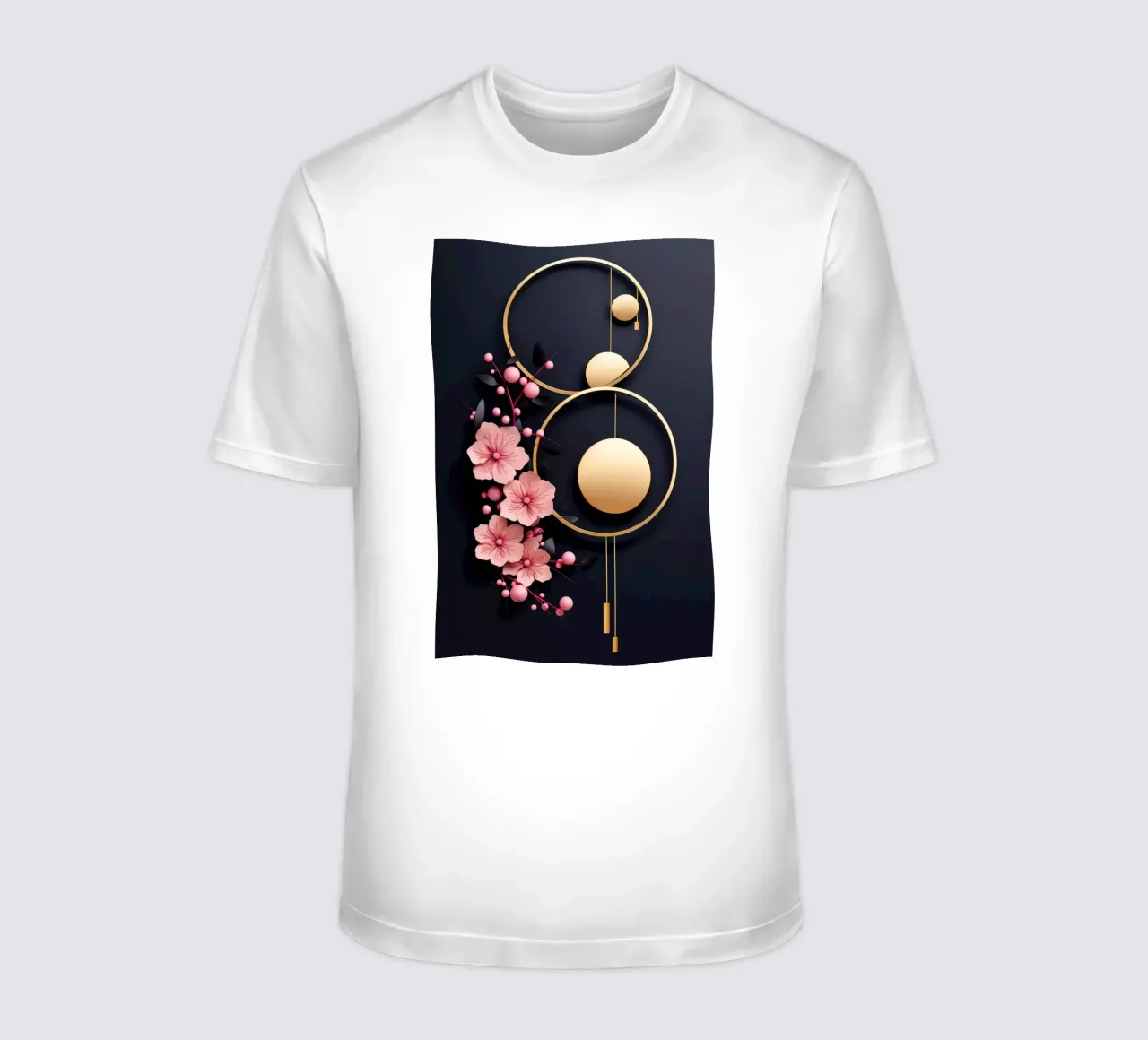 Bubblegum Abstract Minimalistic Aesthetic Floral 4 t-shirt da Tameo
