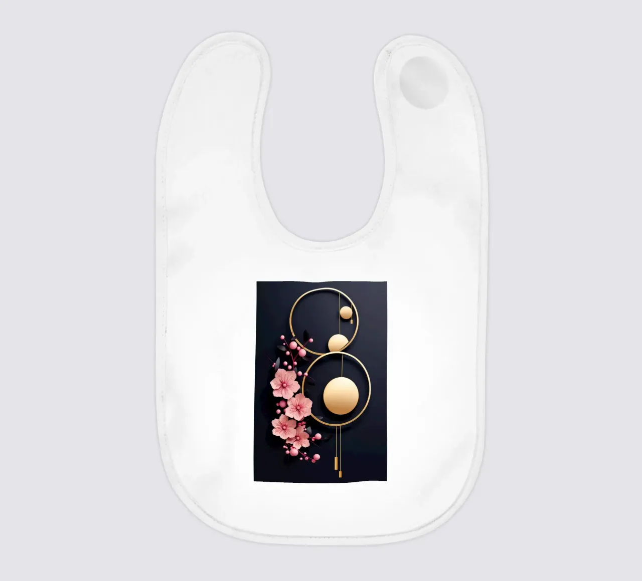 Bubblegum Abstract Minimalistic Aesthetic Floral 4 bavaglino da Tameo