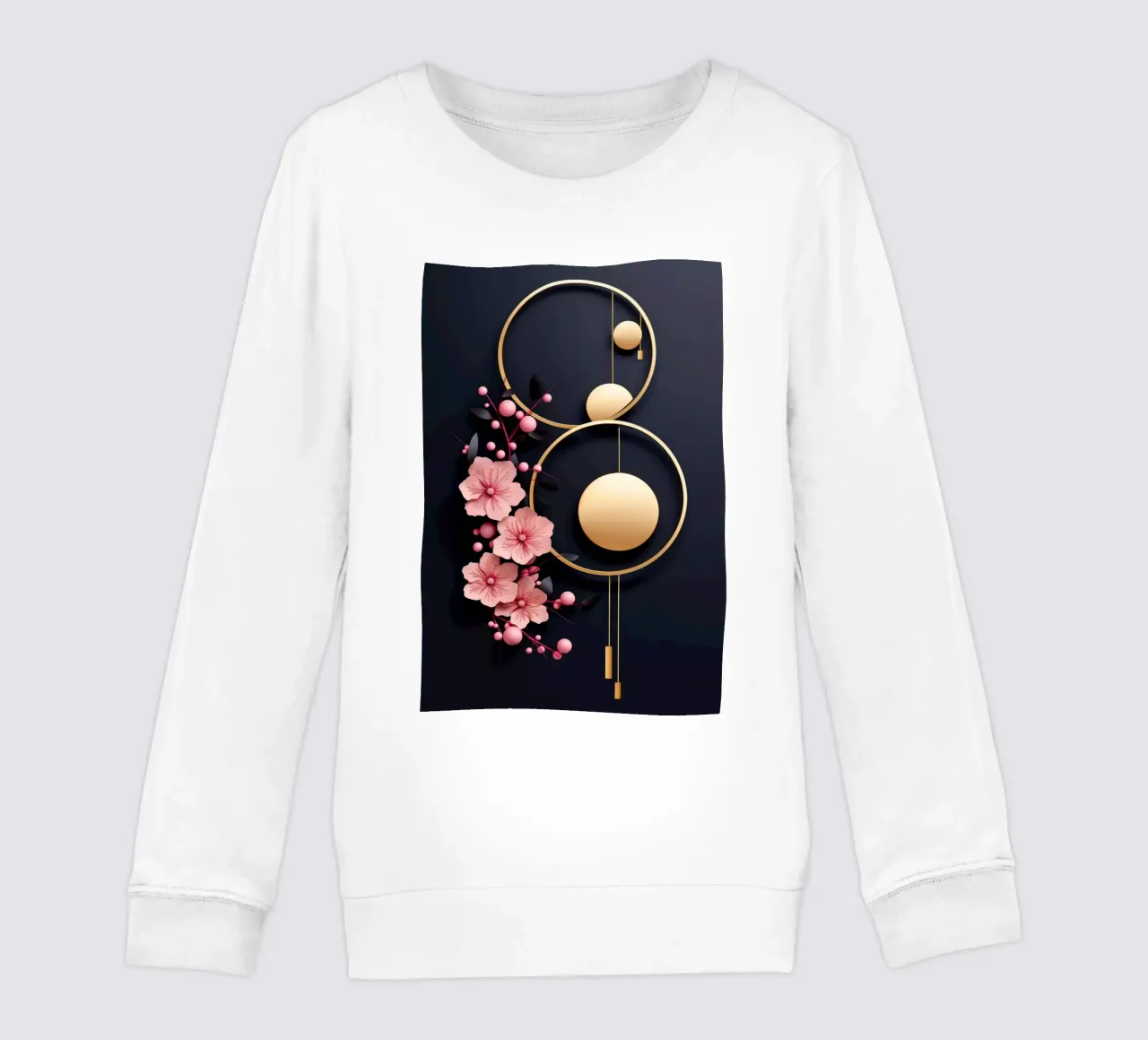 Bubblegum Abstract Minimalistic Aesthetic Floral 4 felpa bambino da Tameo