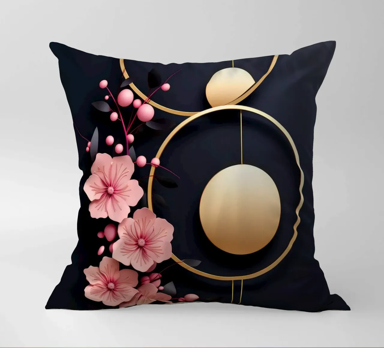 Bubblegum Abstract Minimalistic Aesthetic Floral 4 cuscino da Tameo