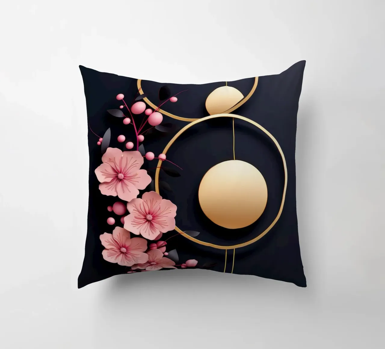 Bubblegum Abstract Minimalistic Aesthetic Floral 4 cuscino da Tameo
