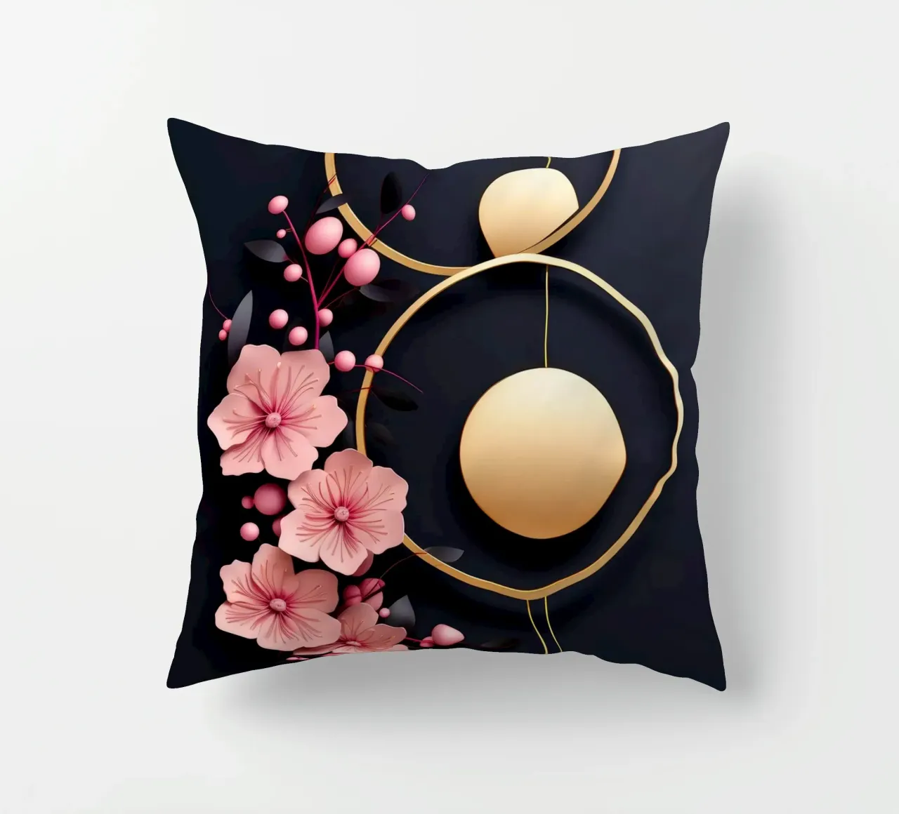 Bubblegum Abstract Minimalistic Aesthetic Floral 4 cuscino da Tameo