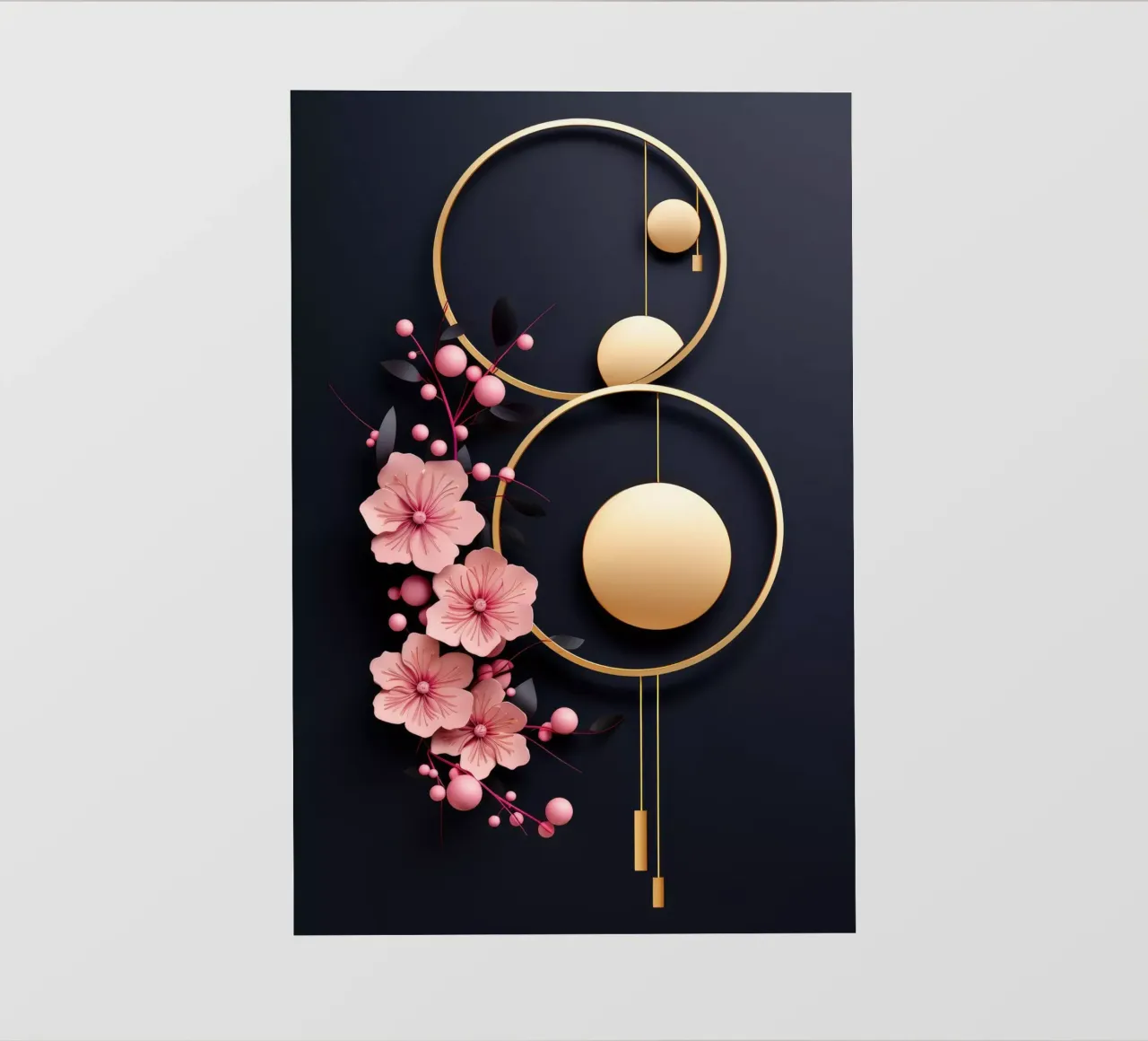 Bubblegum Abstract Minimalistic Aesthetic Floral 4 pellicola backlit da Tameo