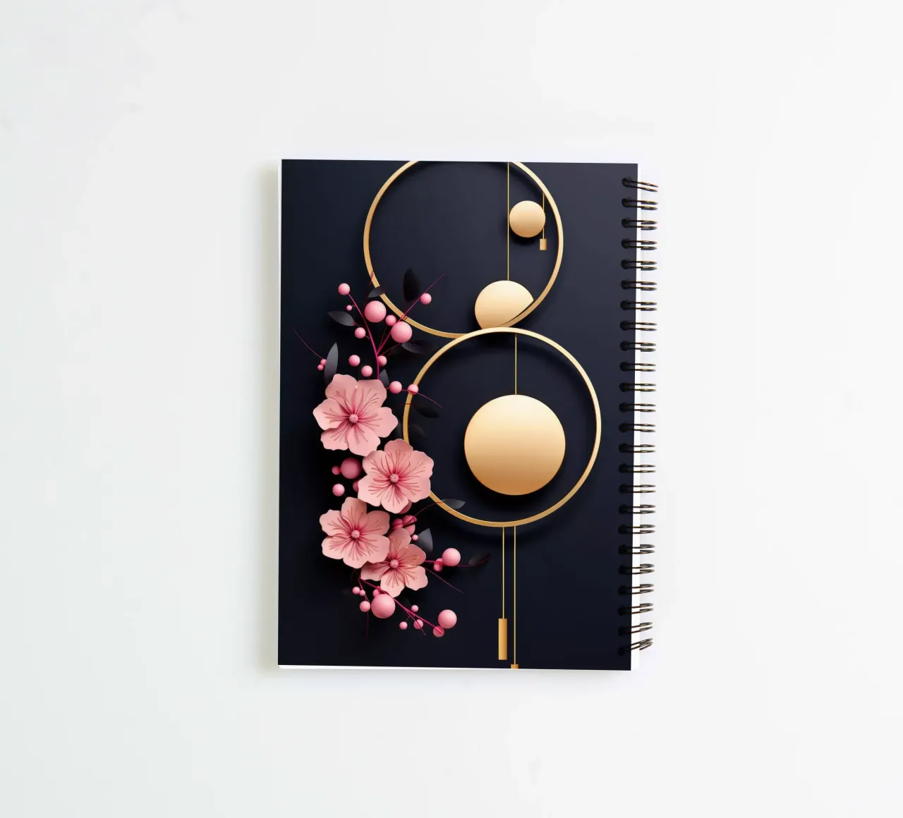 Bubblegum Abstract Minimalistic Aesthetic Floral 4 spiral notebook by Tameo
