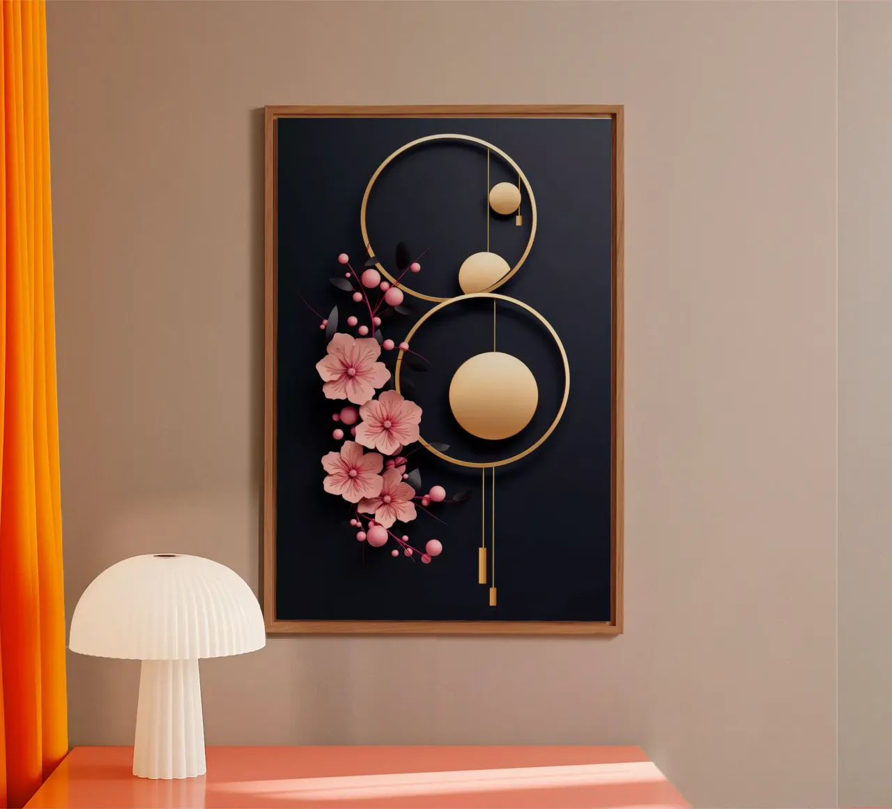 Bubblegum Abstract Minimalistic Aesthetic Floral 4 alu-dibond by Tameo