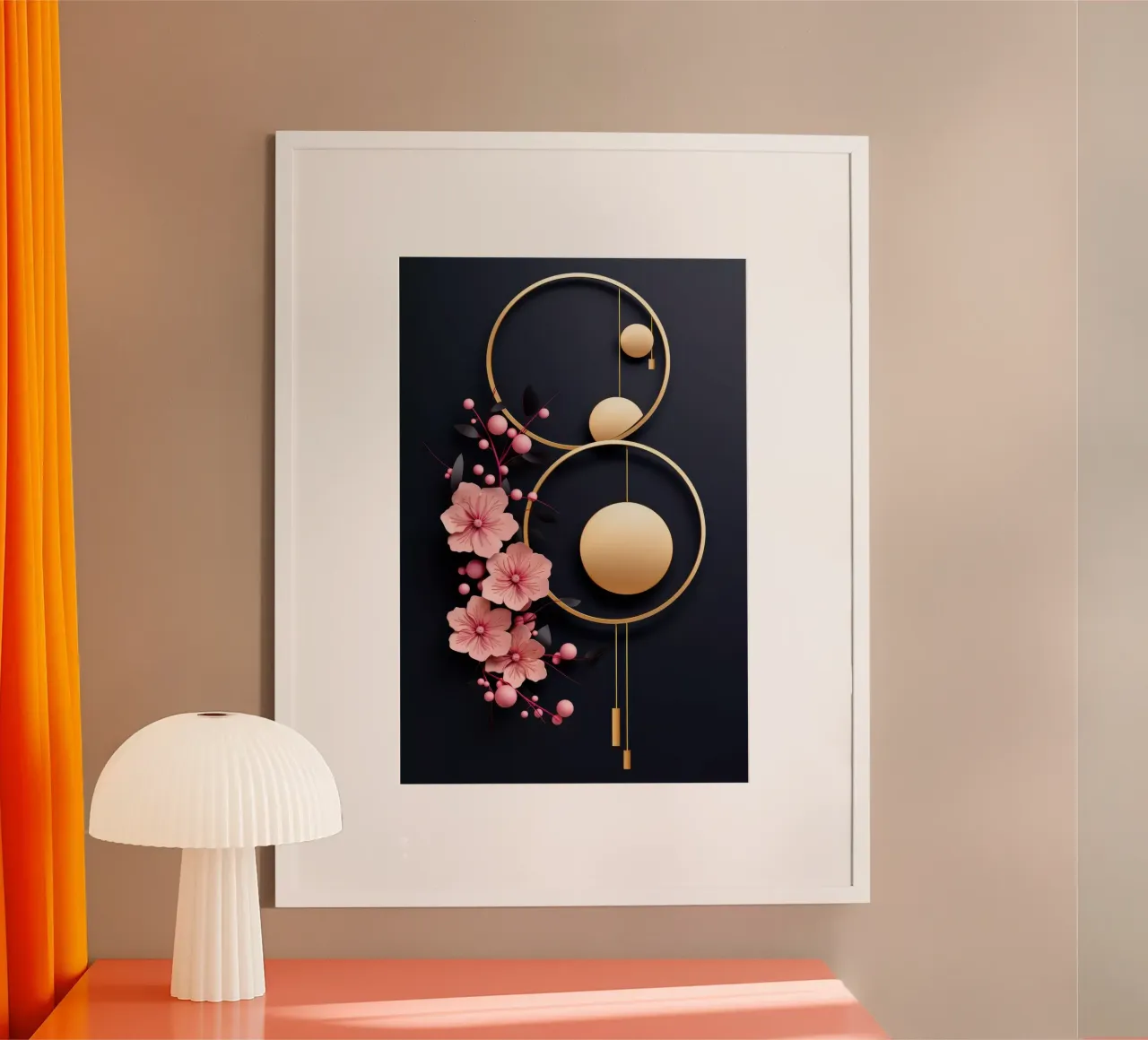 Bubblegum Abstract Minimalistic Aesthetic Floral 4 carta hahnemühle da Tameo