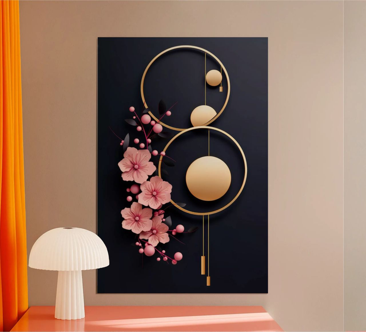 Bubblegum Abstract Minimalistic Aesthetic Floral 4 poster de Tameo