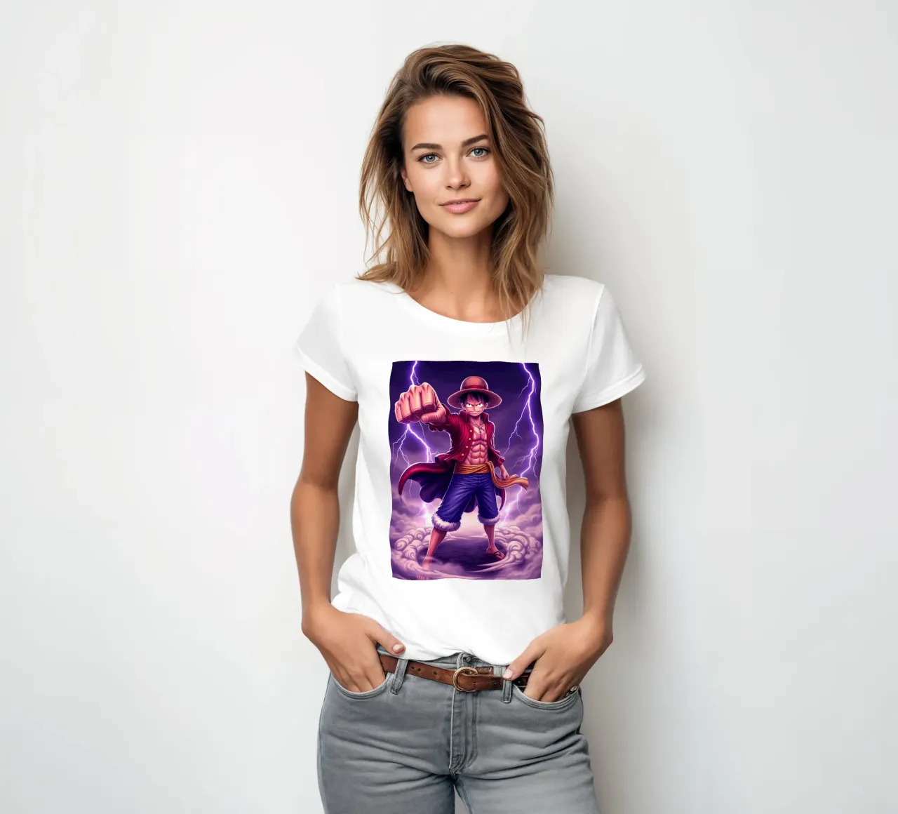 One Piece - Monkey D Luffy t-shirt da donna da Lembayung art