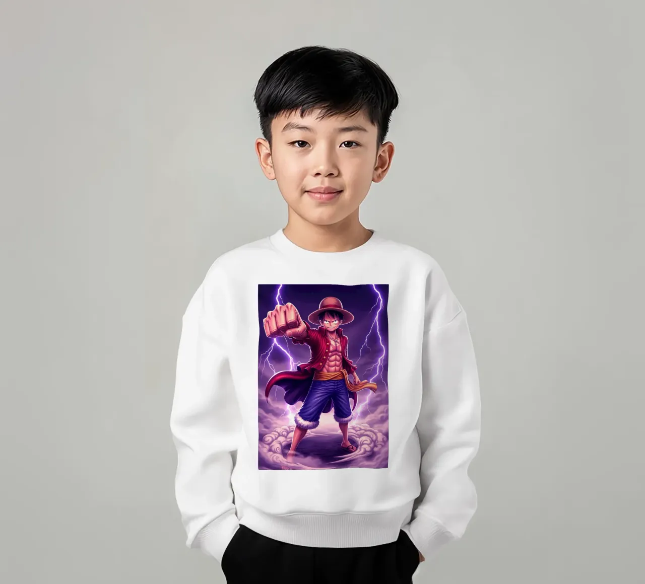 One Piece - Monkey D Luffy felpa bambino da Lembayung art