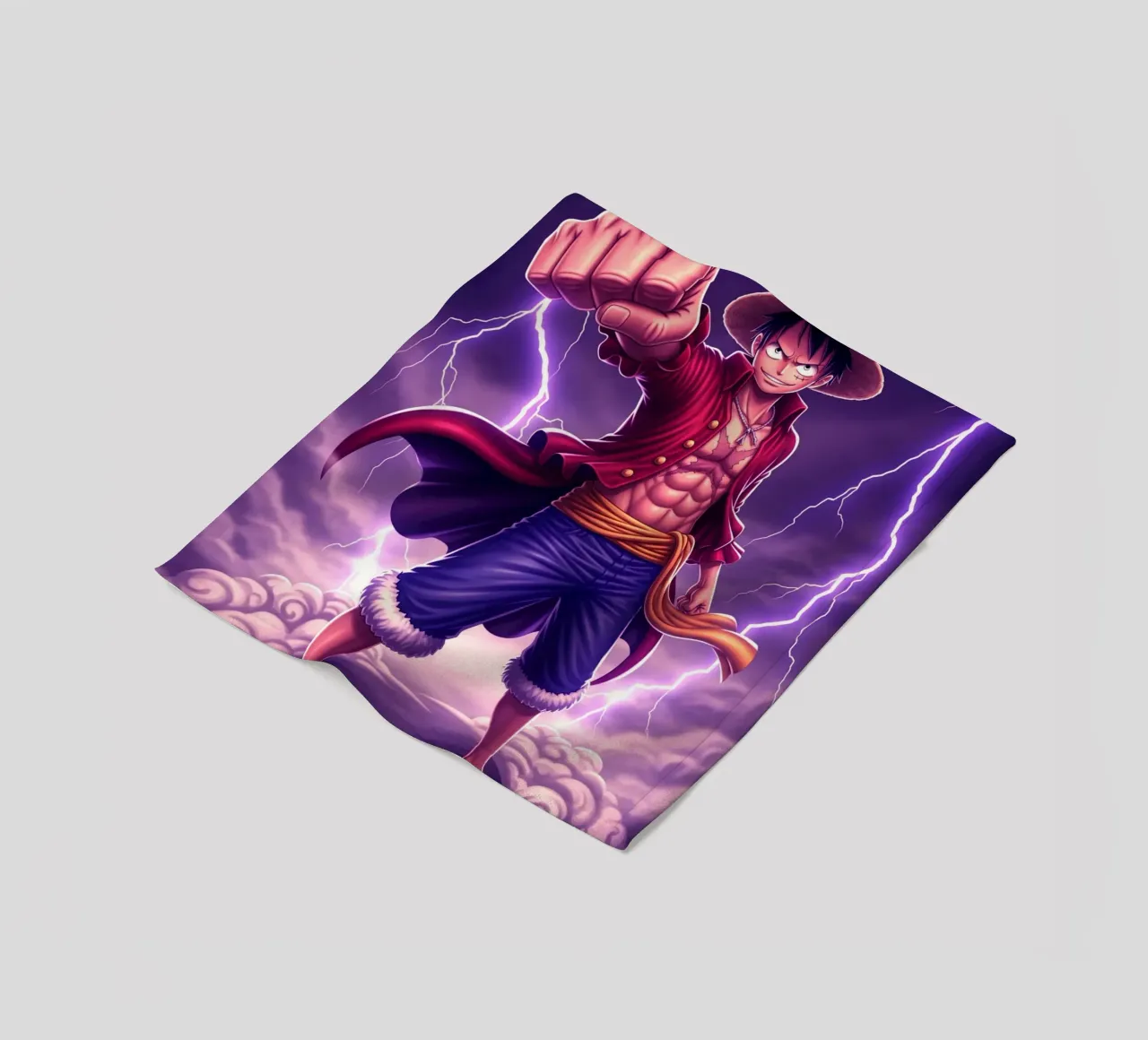 One Piece - Monkey D Luffy coperta in pile da Lembayung art