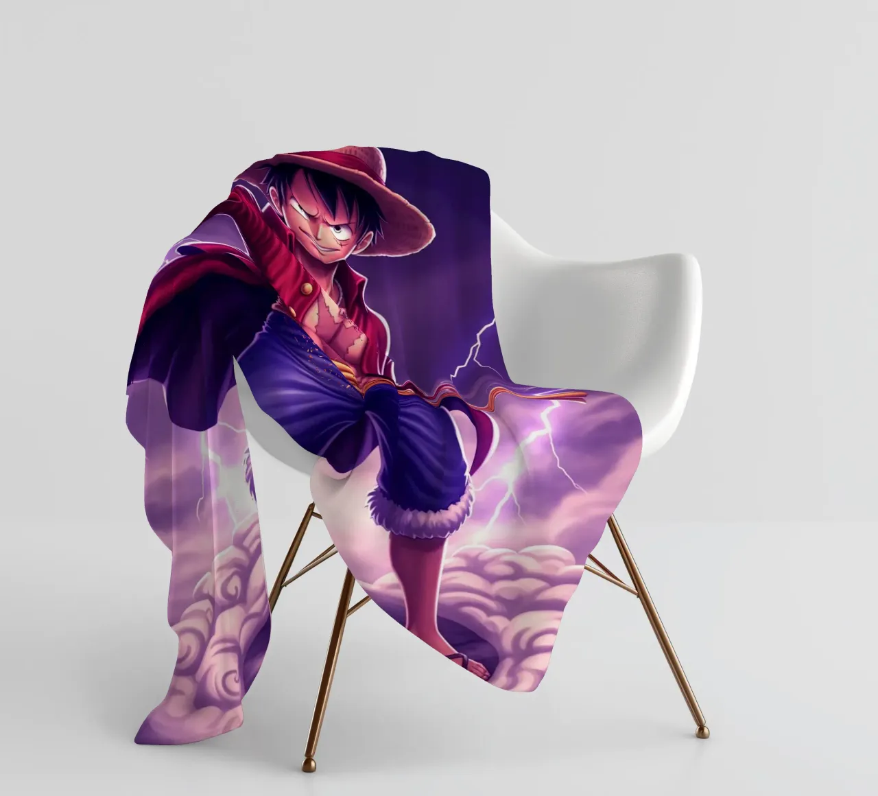 One Piece - Monkey D Luffy coperta in pile da Lembayung art