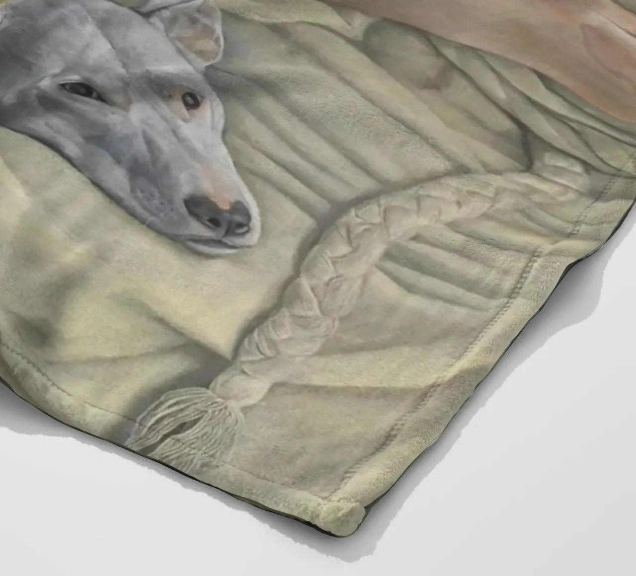 La ragazza con il cane bianco - Lucian Freud coperta in pile da julyebayprint
