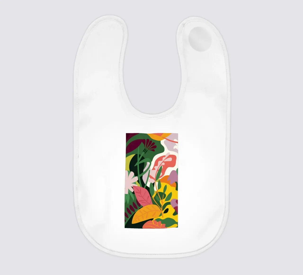 Abstrakter Dschungel von Flamingo Babylätzchen von Thistle Bloom