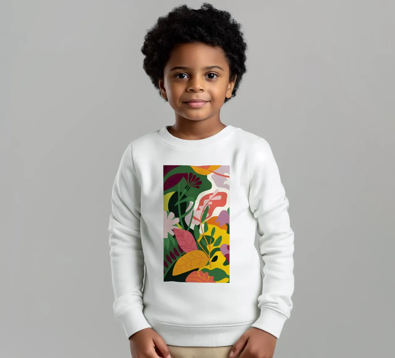 La jungla abstracta de Flamingo sudadera para niño de Thistle Bloom