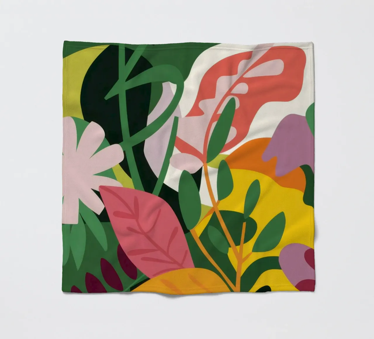 La giungla astratta di Flamingo coperta in pile da Thistle Bloom