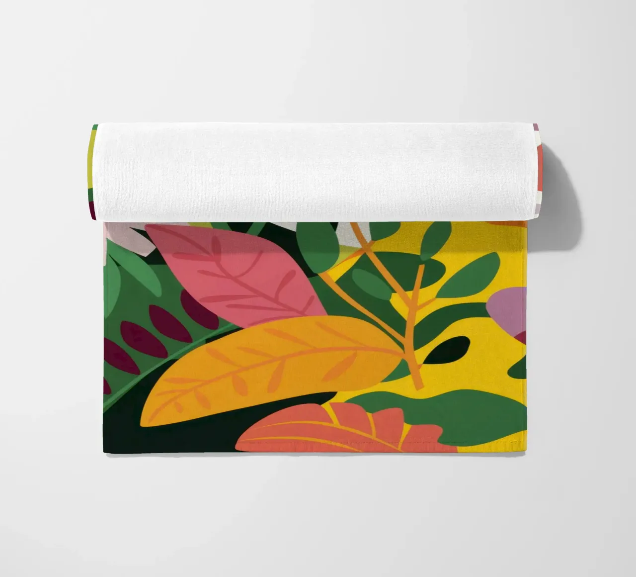 Flamingo's Abstract Jungle beach towel by Thistle Bloom