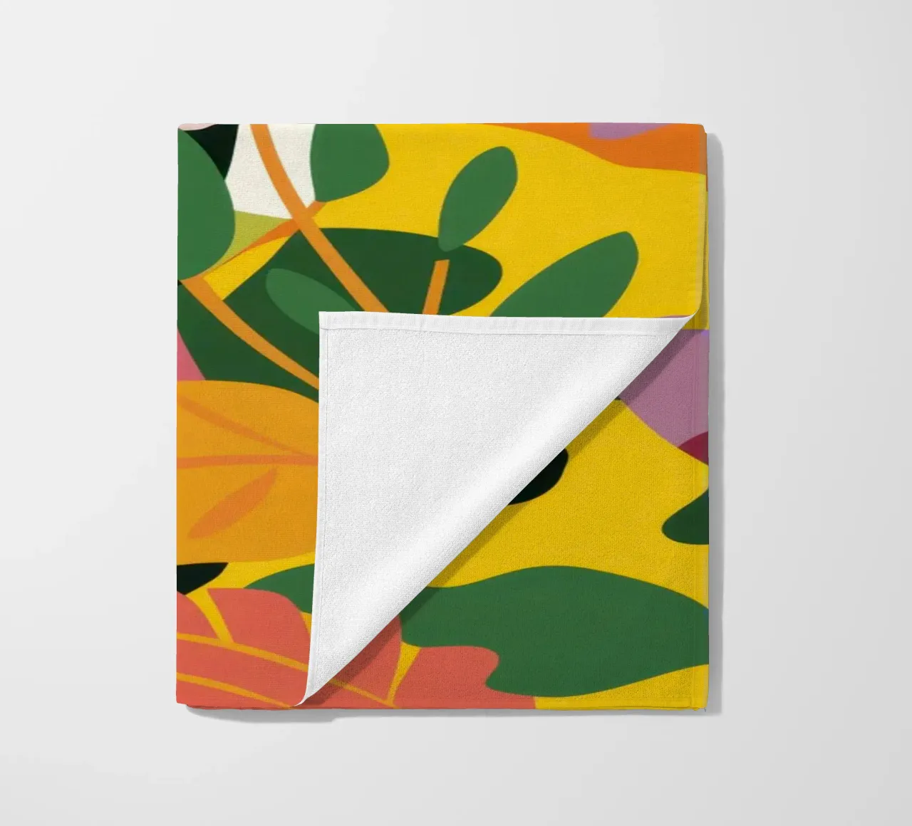 Flamingo's Abstract Jungle beach towel by Thistle Bloom